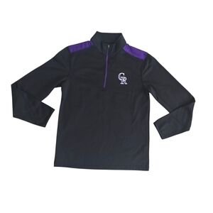MLB Colorado Rockies Mens LS 1/4 Zip Shirt Size Medium